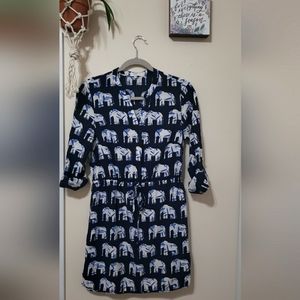 Crown & Ivy 🐘 Navy Elephant Tunic Dress